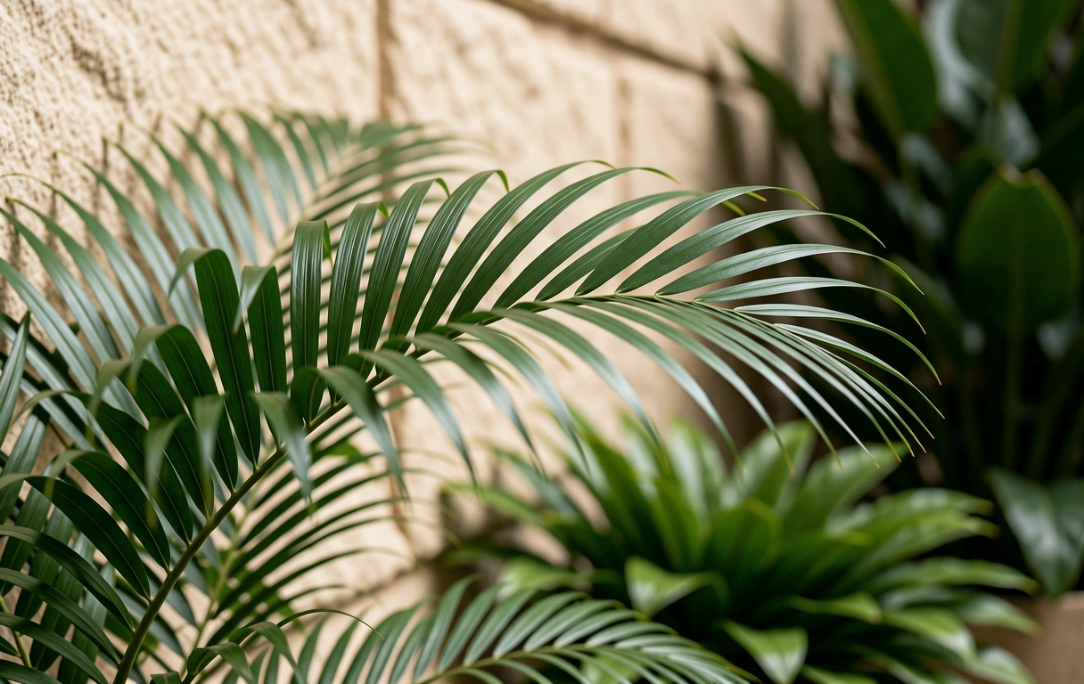 Tropical greenery reflecting the wellness environment